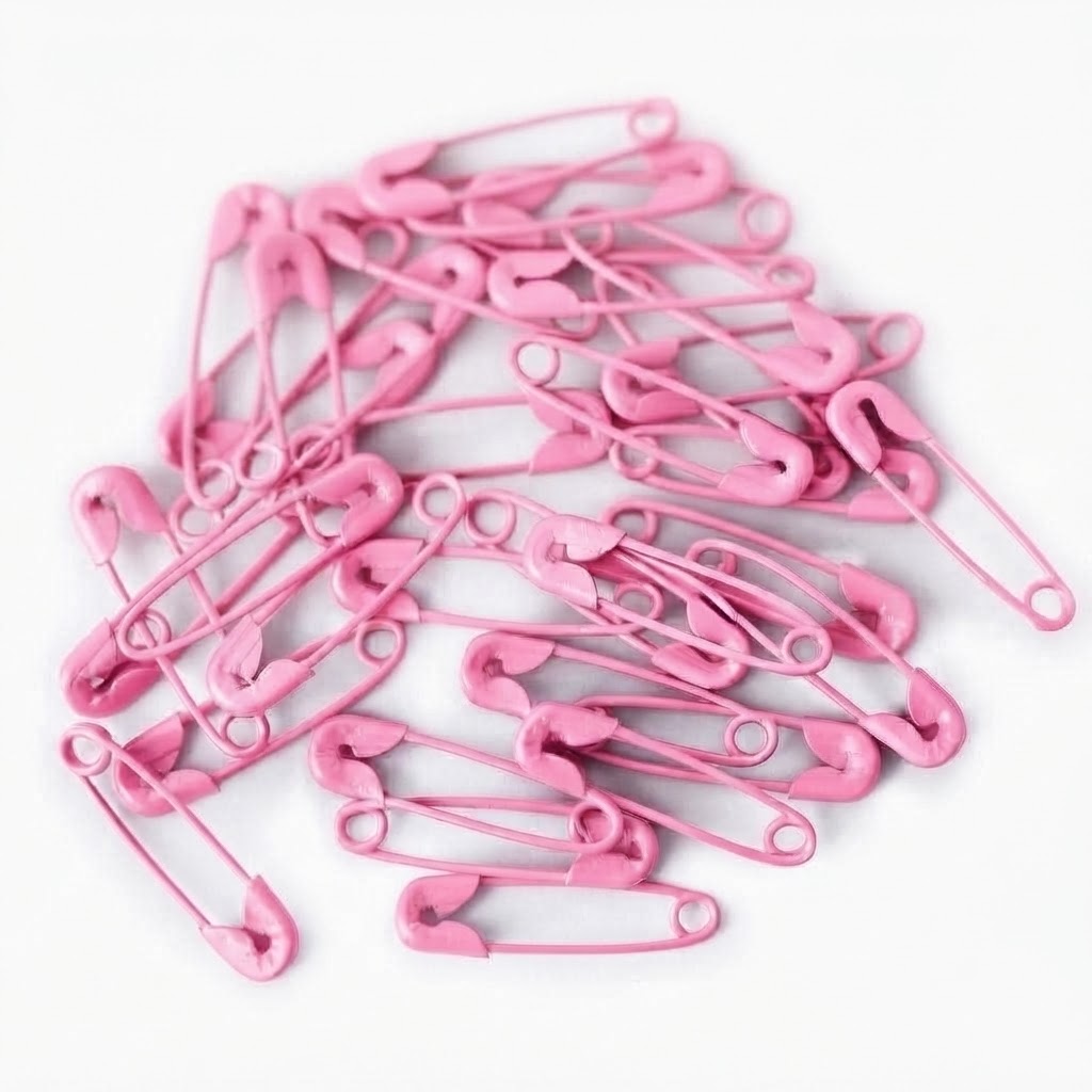 Alfiler de gancho rosa 30mm x 10 un