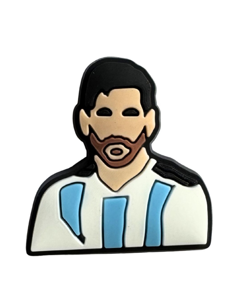 Aplique silicona Messi Arg. p/cordón x 2 un. #4