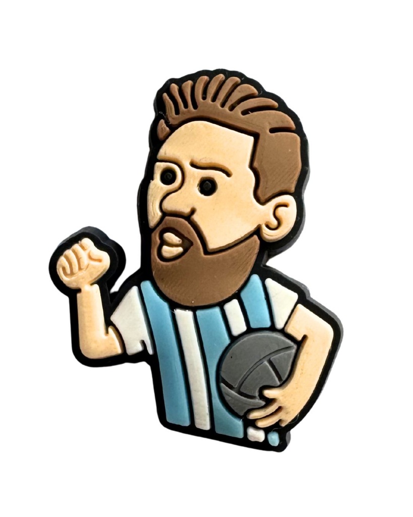 Aplique silicona Messi Arg. p/cordón x 2 un. #5