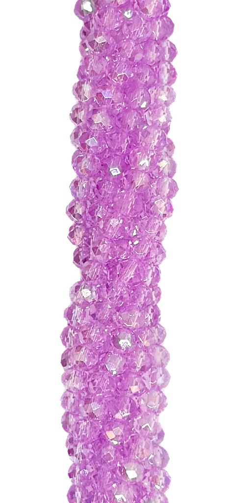 Cristal de roca 4 mm lila transparente tornasol (GC)