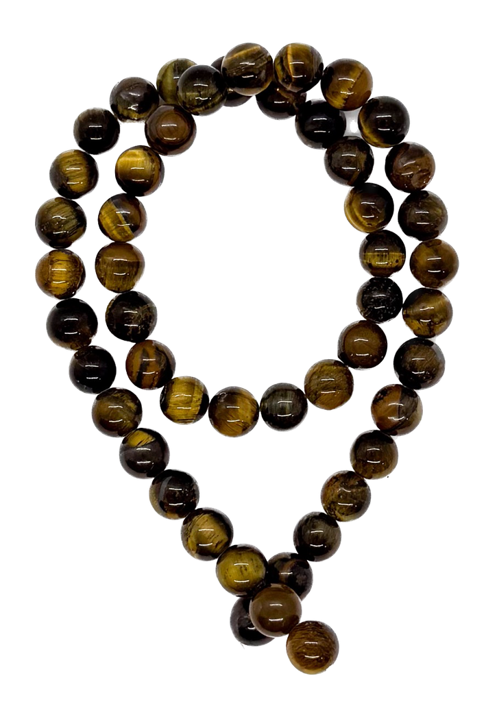 Bolita ojo de tigre 8mm x tira 