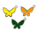 Dije esmaltado niquel mariposa color x 1 un