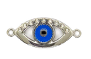 Dije esmaltado niquel ojo turco doble agarre x 1un.   