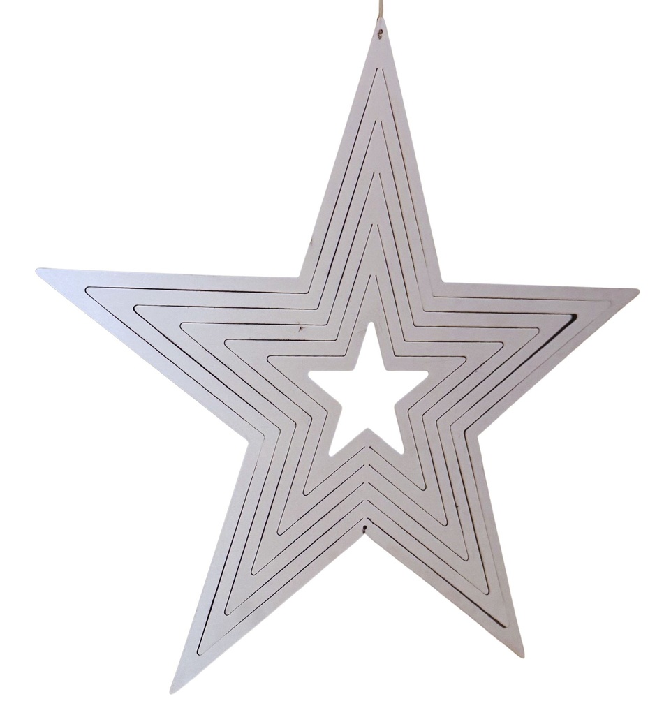 Mandala viento acero inoxidable estrella 22cm