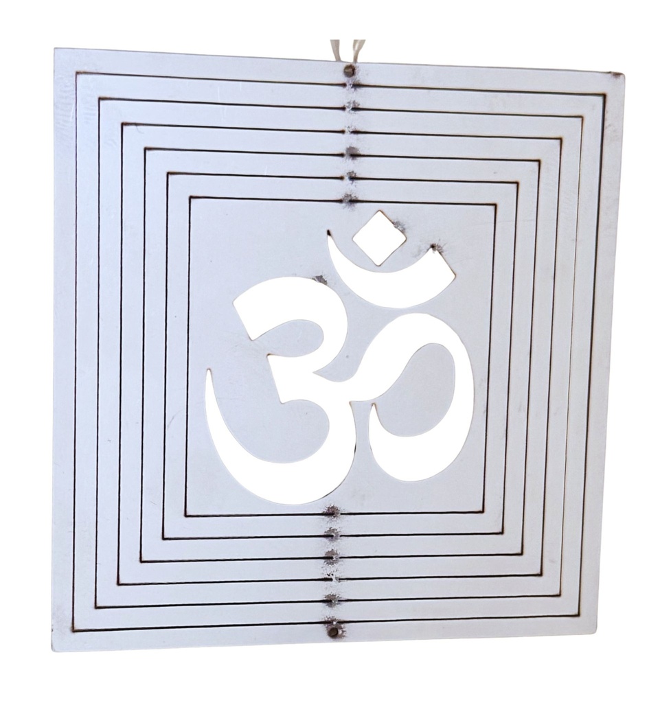 Mandala viento acero inoxidable OHM 10cm 