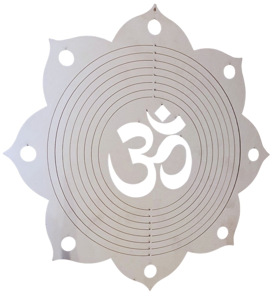 Mandala viento acero inoxidable mandala OHM 10cm