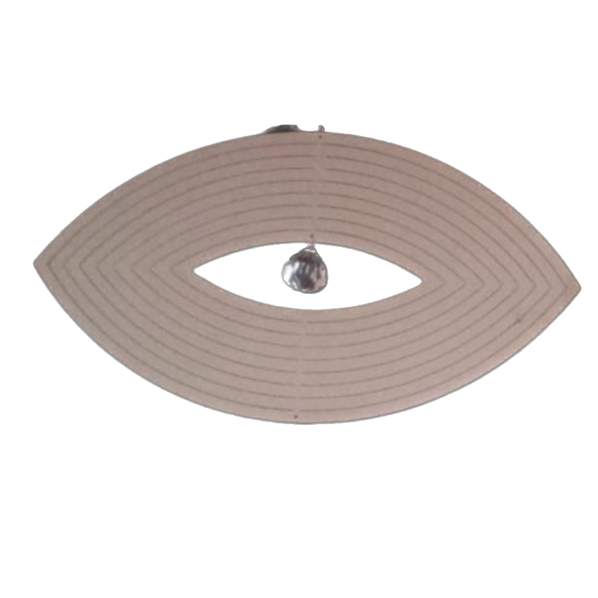Mandala viento acero inoxidable Ojo 12x6cm 