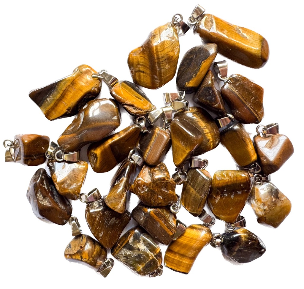 Dije piedra ojo de tigre c/pitón x 1 un. 