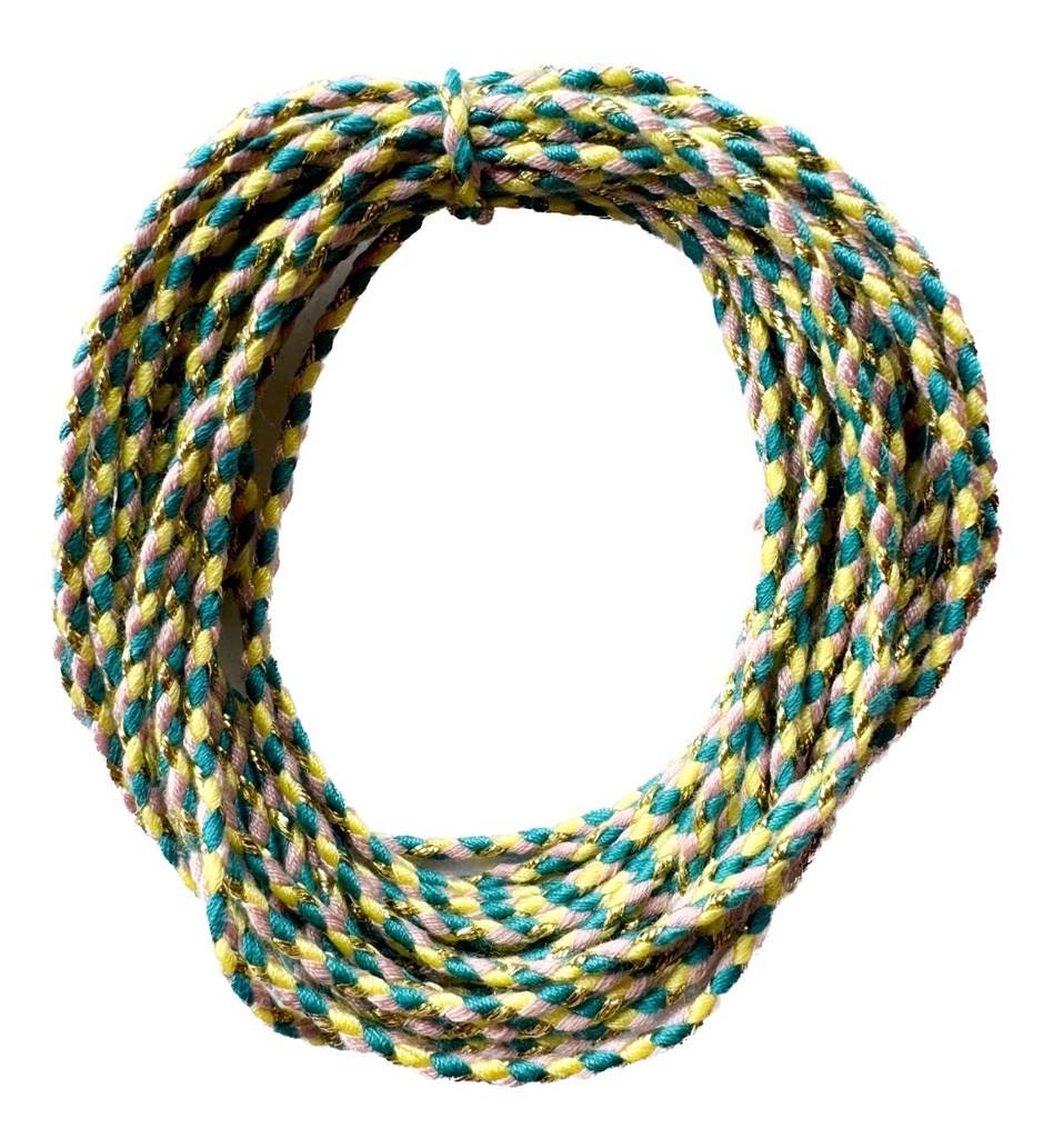 Cordón trenzado algodón c/lurex #003 x 5mt. 