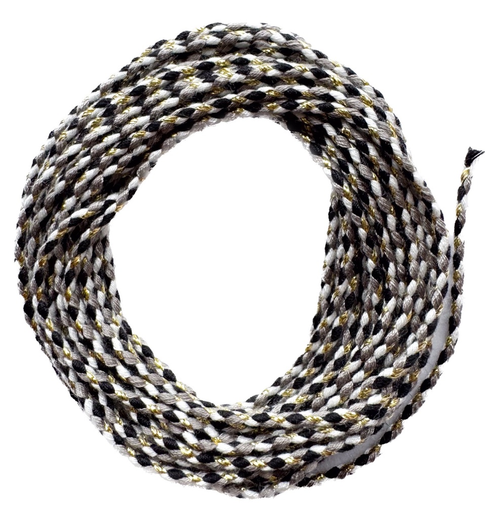 Cordón trenzado algodón c/lurex #004 x 5mt.  