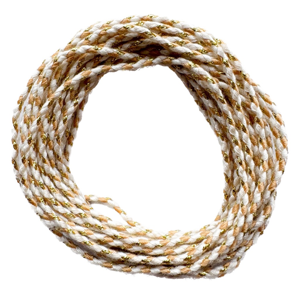 Cordón trenzado algodón c/lurex #005 x 5mt.   