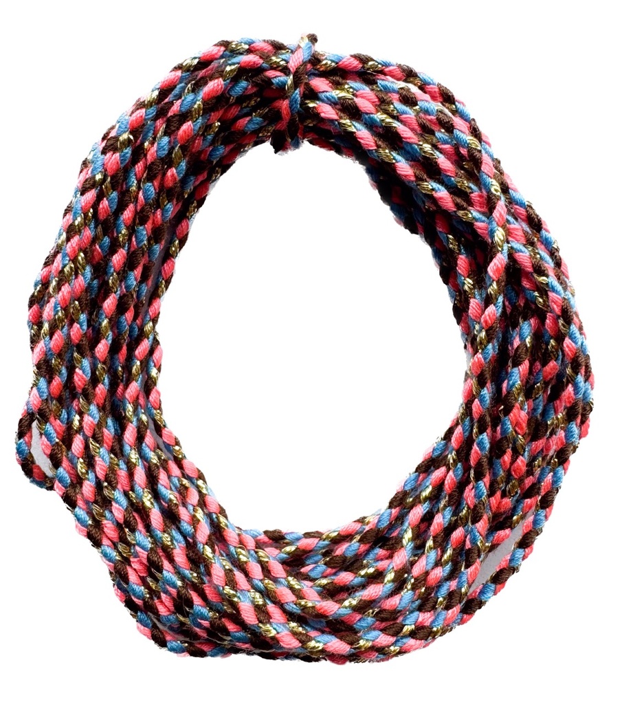 Cordón trenzado algodón c/lurex #008 x 5mt. 