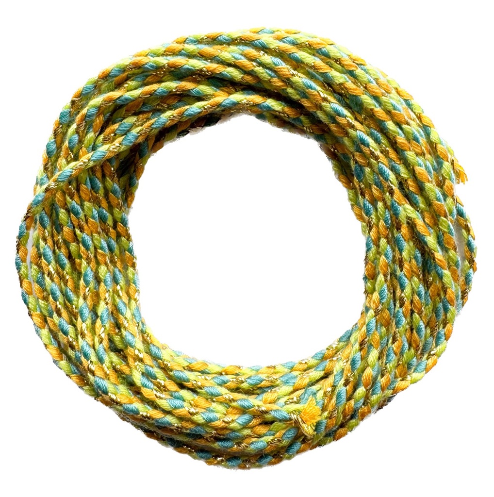 Cordón trenzado algodón c/lurex #009 x 5mt.  