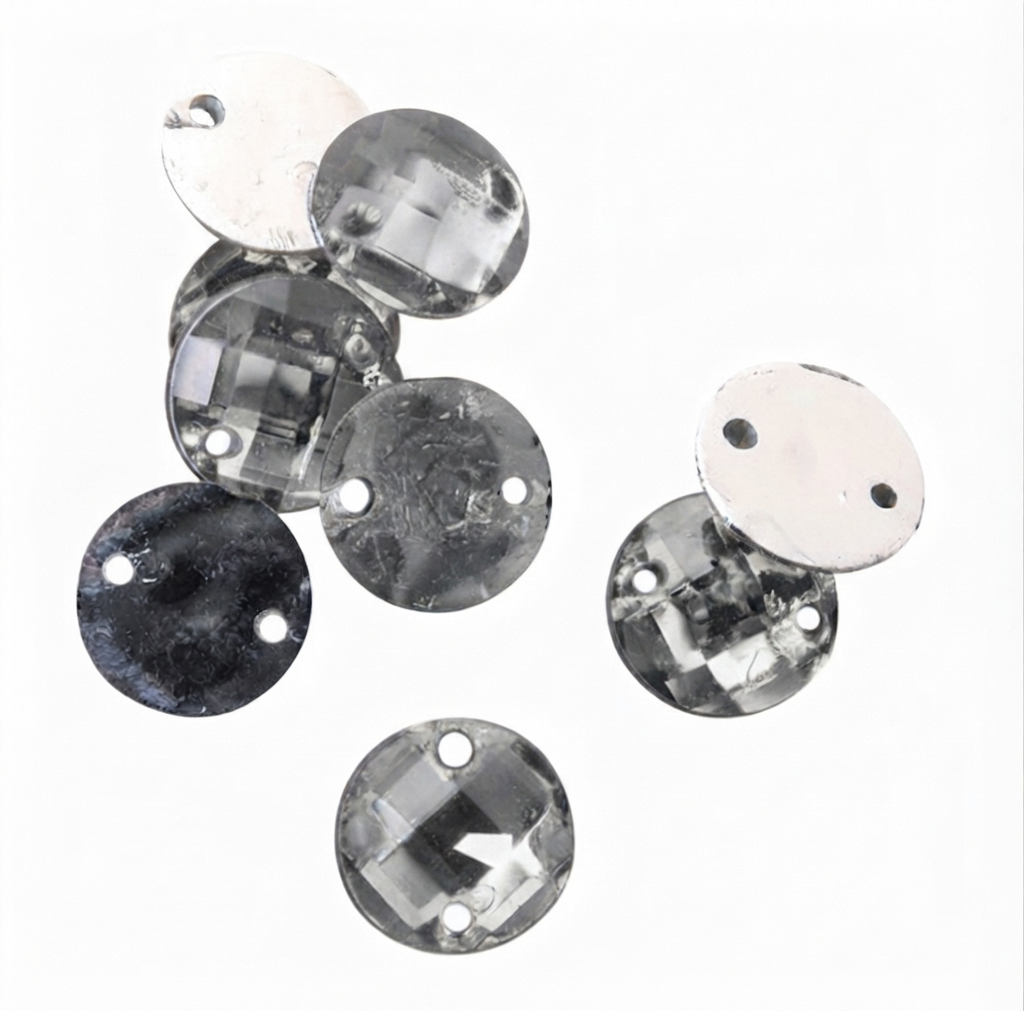 Gema p/coser redonda 20mm gris humo x 25U 