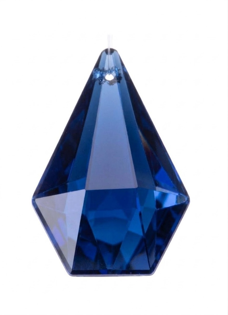 Gema acrílica gota hexagonal 28x20mm azúl x 20 un.  