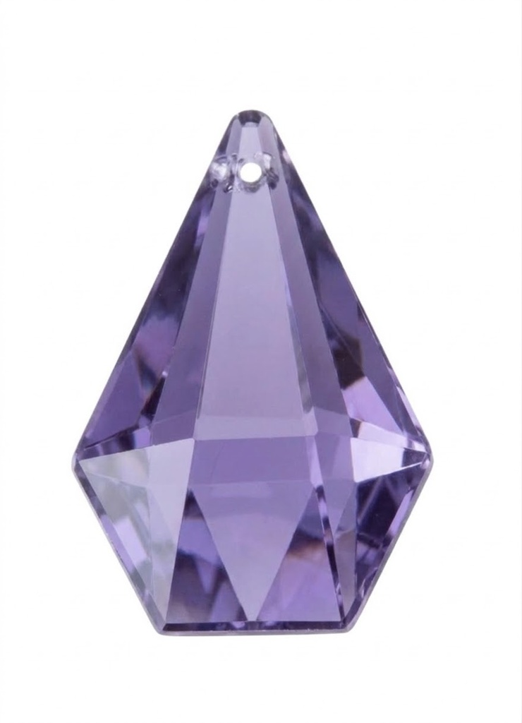 Gema acrílica gota hexagonal 28x20mm lila x 20 un. 