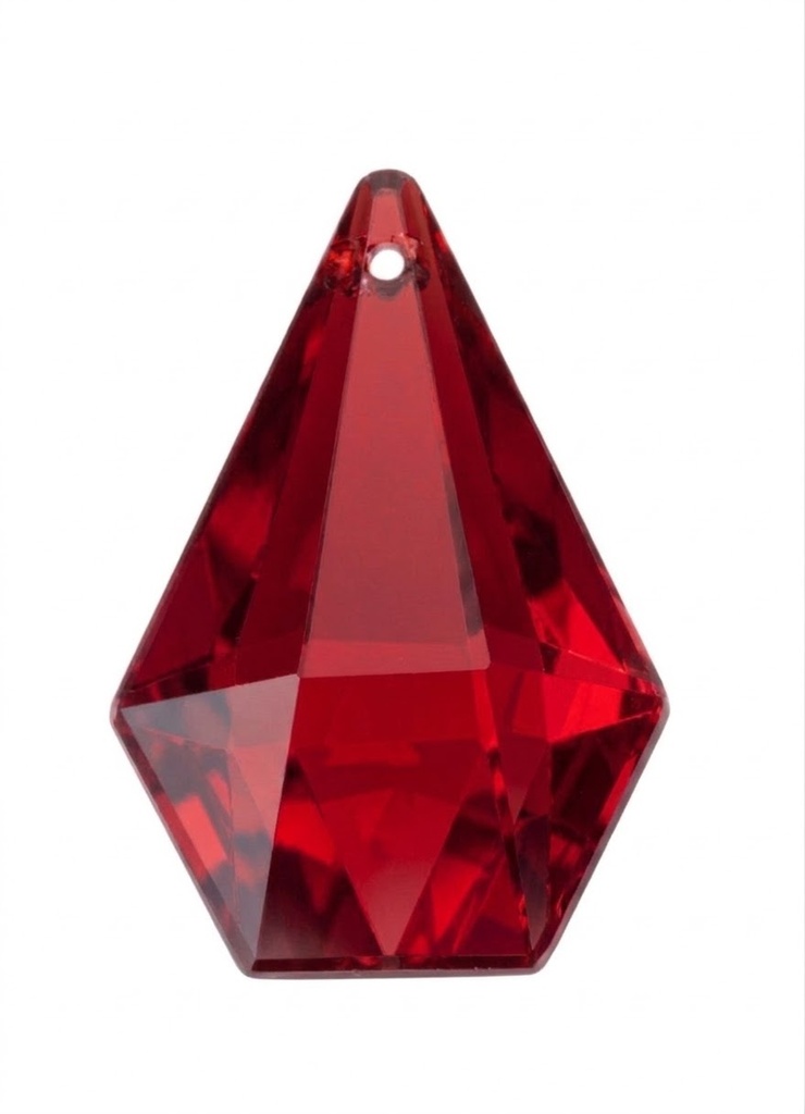 Gema acrílica gota hexagonal 28x20mm roja x 20 un. 