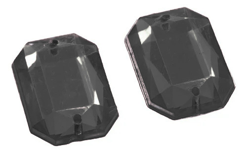 Gema p/coser octogonal 13x18mm negra x 50U 