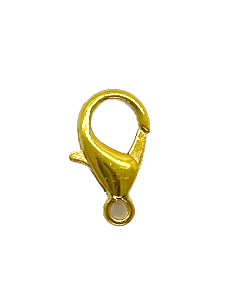 Mosquetón hierro 14mm dorado