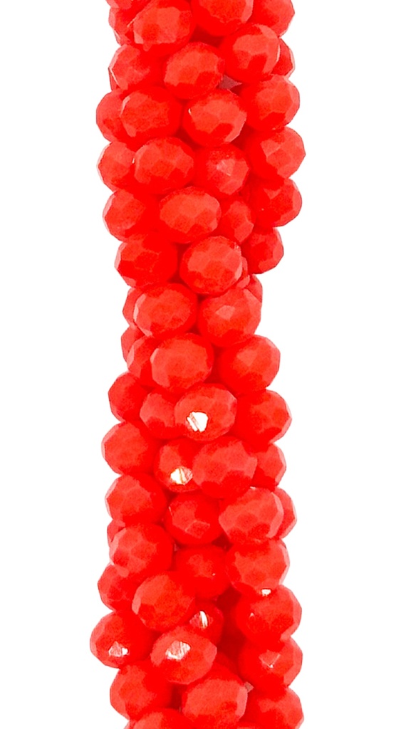 Cristal de roca 4mm coral opaco