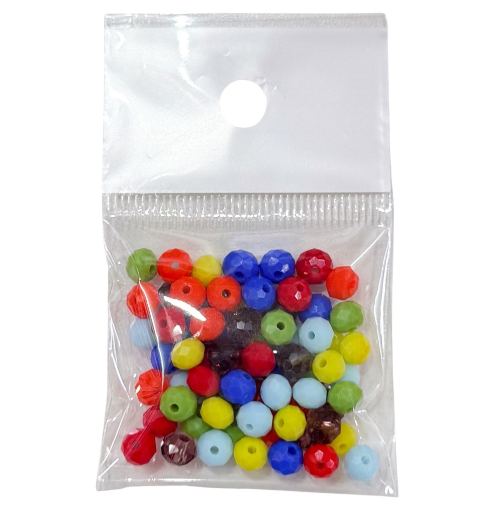 Cristal de roca 6mm 7 chakras x 70un 