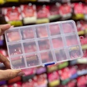 Caja organizadora rectángular 15 div c/traba