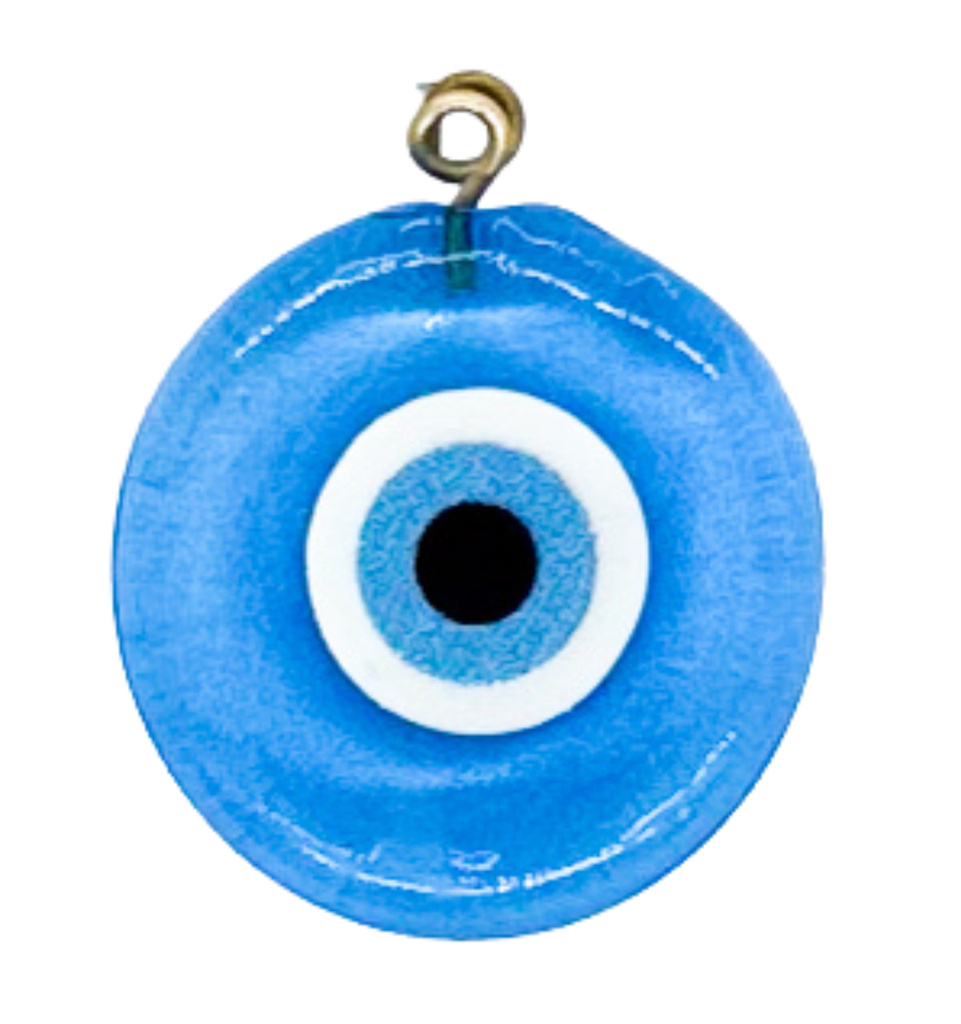 Dije Ojo turco vidrio 20mm celeste x 1un. 
