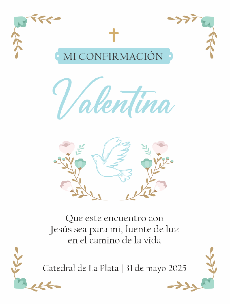 Estampita Confirmación (Mod 1) 7x10cm x 10 un.   