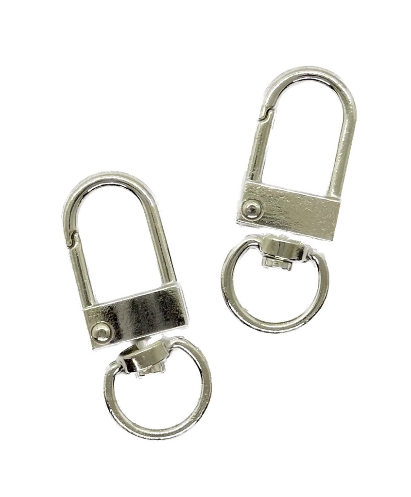 Mosquetón de llavero oval niquel
