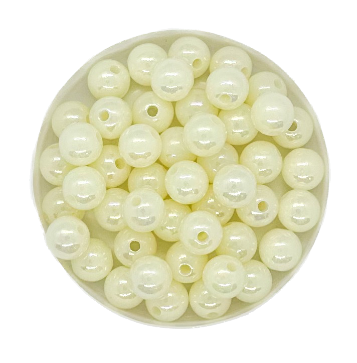 Perla plástica nacarada AB 8mm natural x 10gr 