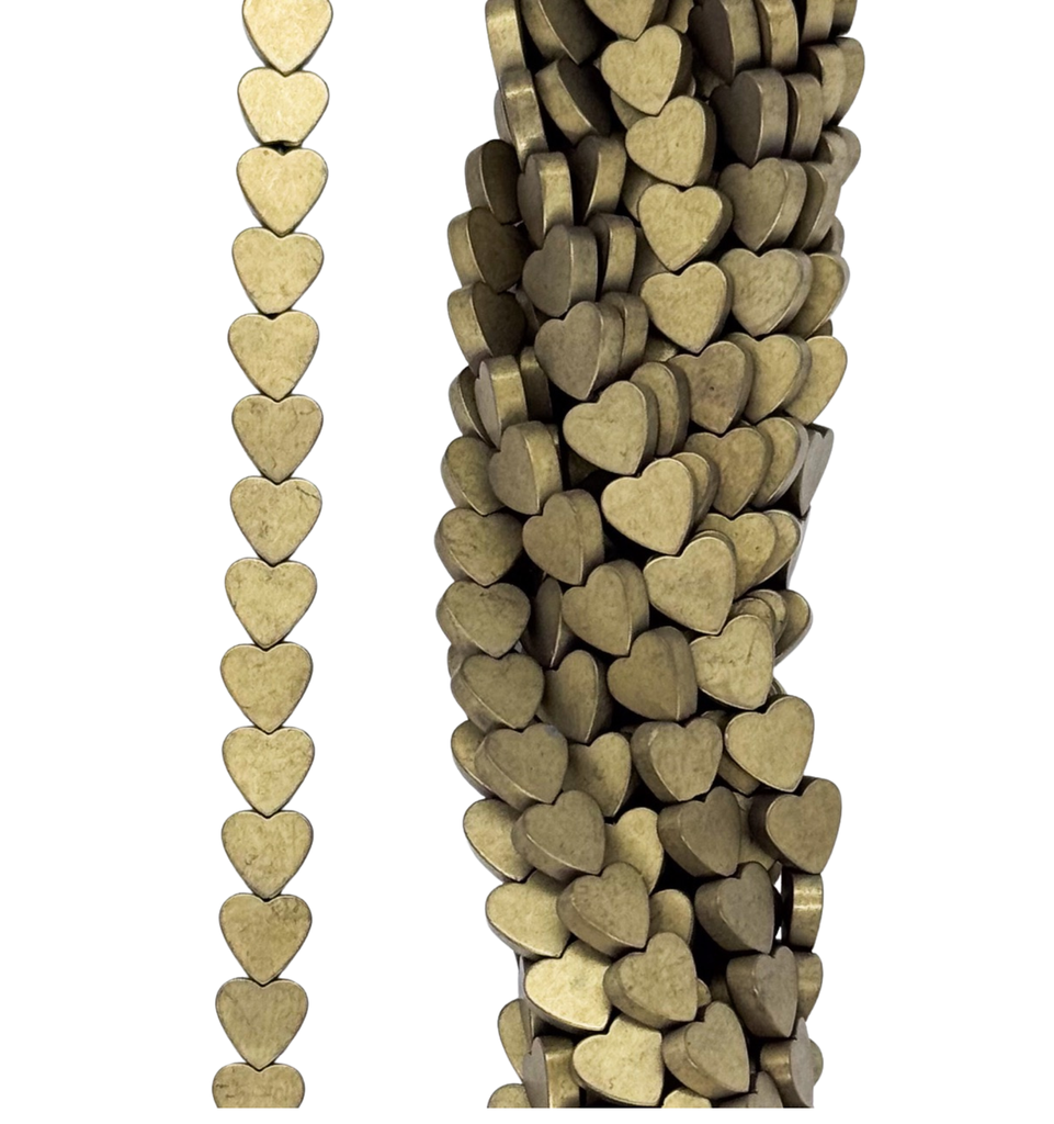 Hematites corazón 6mm color #005 x tira  