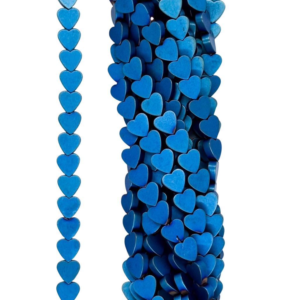 Hematites corazón 6mm color #011 x tira 