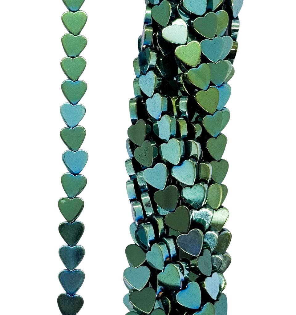 Hematites corazón 6mm color #013 x tira