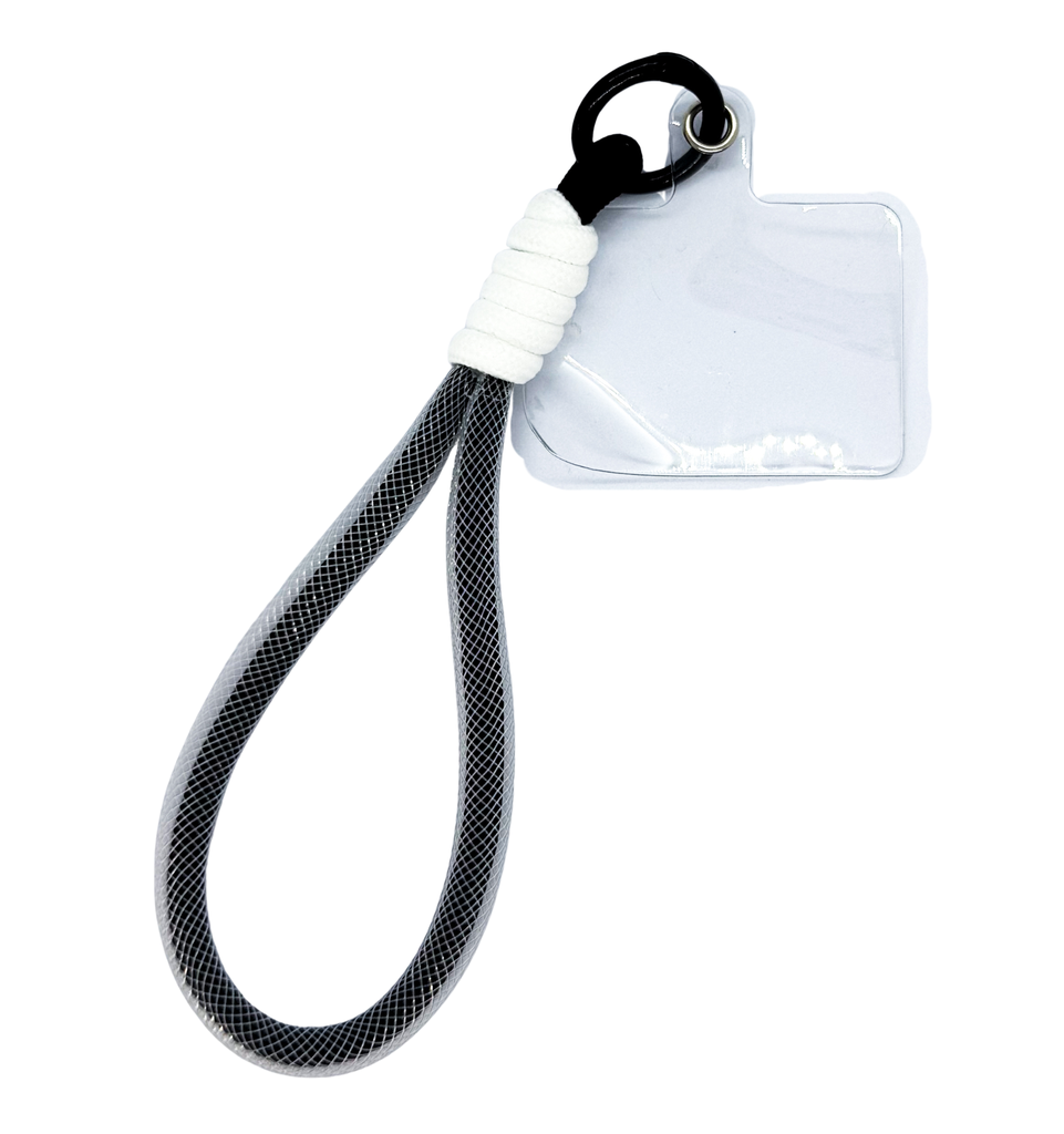 Strap/Llavero tira celular 15cm negro x 1 un. 