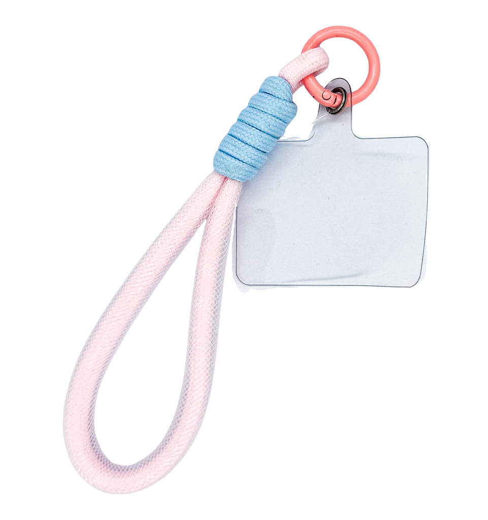 Strap/Llavero tira celular 15cm rosa bebe x 1 un.  