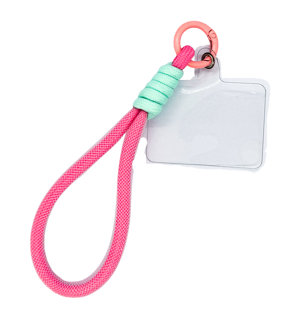 Strap/Llavero tira celular 15cm rosa x 1 un. 