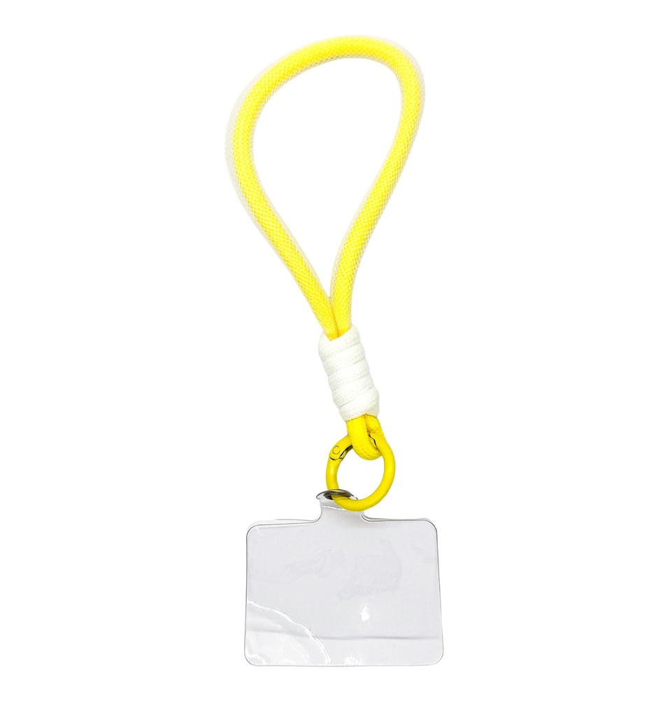 Strap/Llavero tira celular 15cm amarillo x 1 un. 