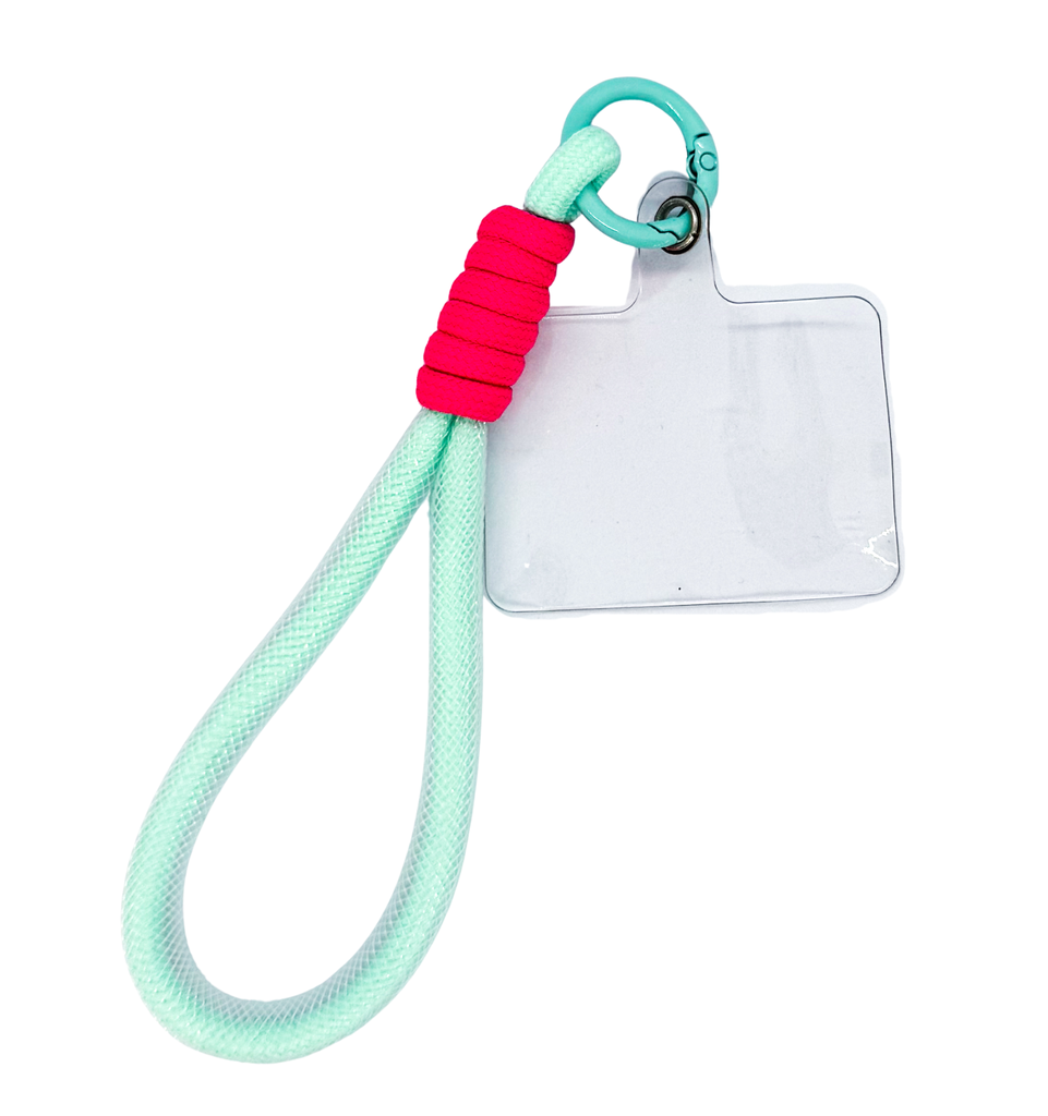 Strap/Llavero tira celular 15cm aqua x 1 un.  