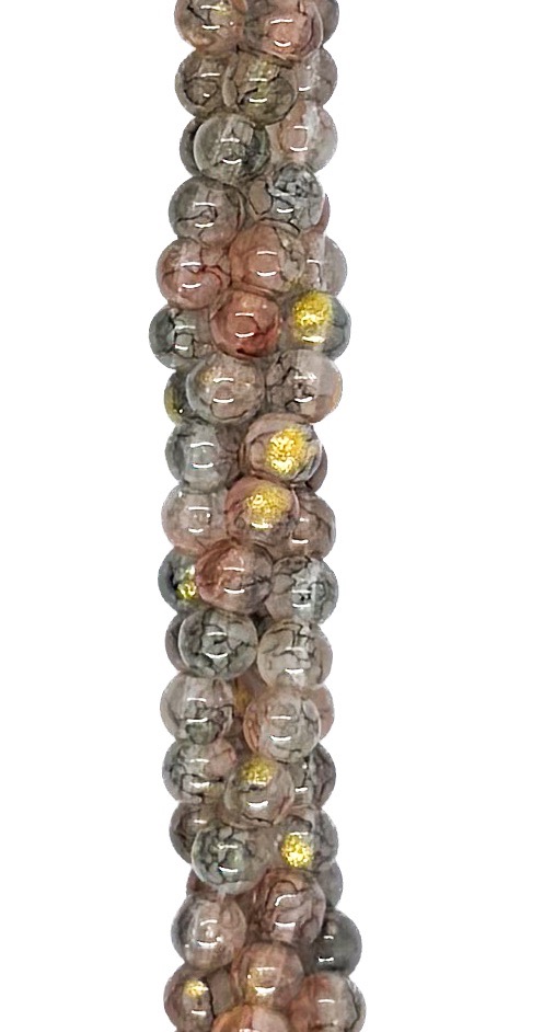 Vidrio marmolado bolita 4mm x tira #5