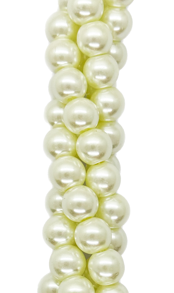 Perla vidrio perlada 8mm natural x tira 