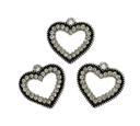 Dije fundición corazón grande c/strass x 2 un. (1) 