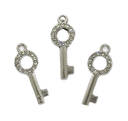Dije fundición llave c/strass x 2 un.  (1)