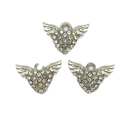 Dije fundición corazón alas c/strass x 2 un. (1)