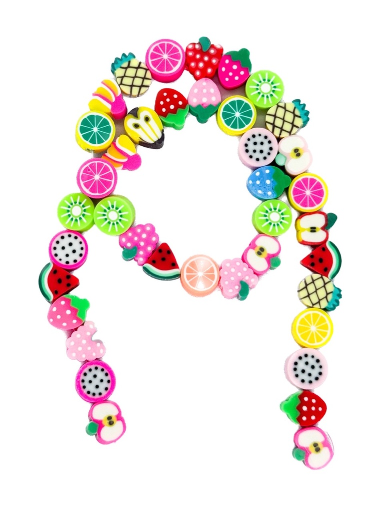 Tira de fimo frutas x 40un  