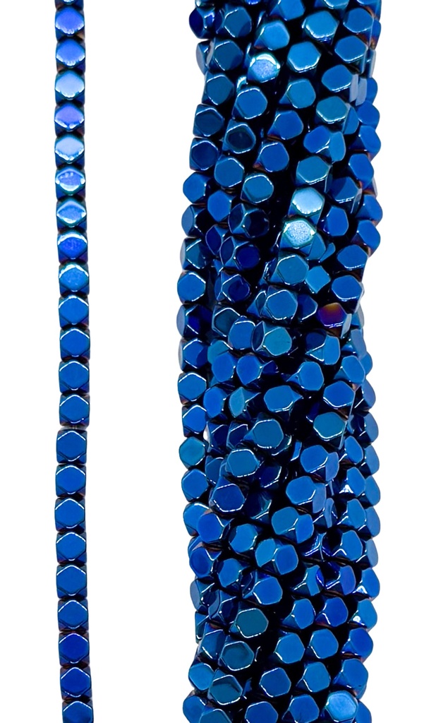 Hematites cubo 4x4mm color #011 x tira  