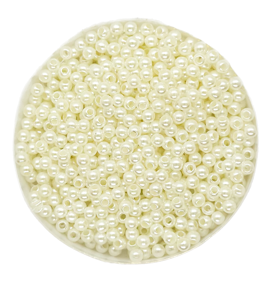 Perla plástica perlada natural 3mm x 10g 