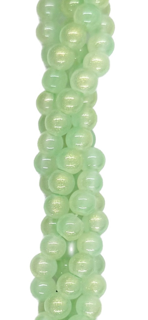 Vidrio bicolor bolita 6mm aqua x tira  