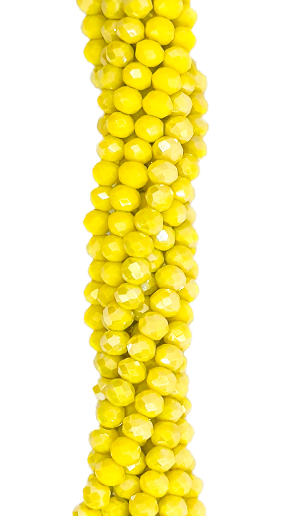 Cristal de roca 4mm amarillo opaco tornasol