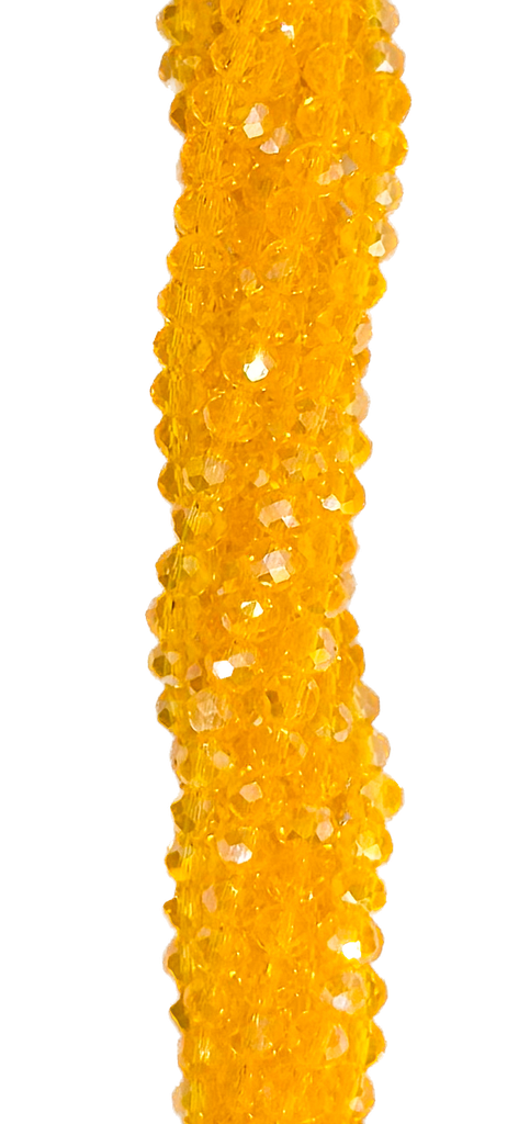 Cristal de roca 4mm amarillo oscuro transparente 