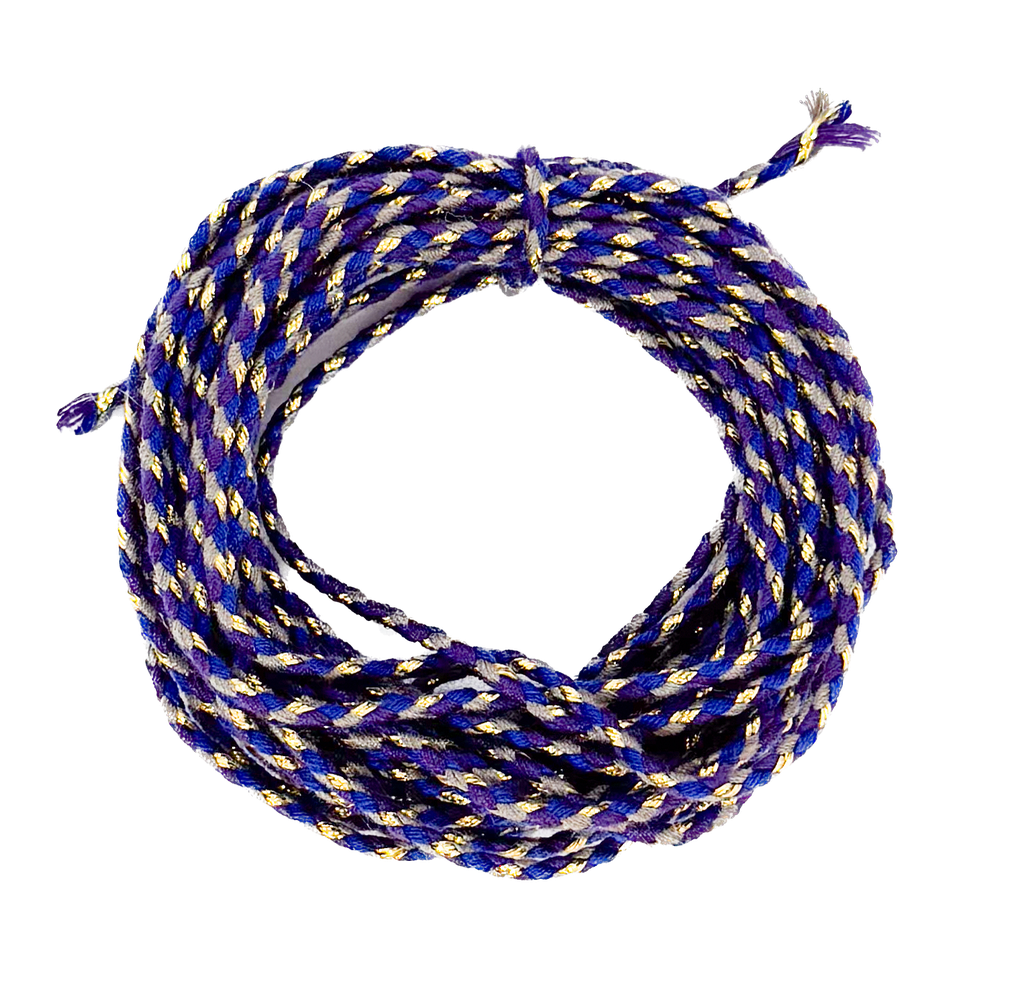 Cordón trenzado algodón c/lurex #010 x 5mt.  